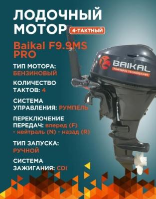 Лодочный мотор Байкал F9.9HP Pro (9,9 л.с., 4 такта) Лодочный мотор Байкал F9.9HP Pro (9,9 л.с., 4 такта)