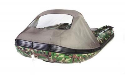 Носовой тент на лодку Yukona 330 TSE cо стеклом серый